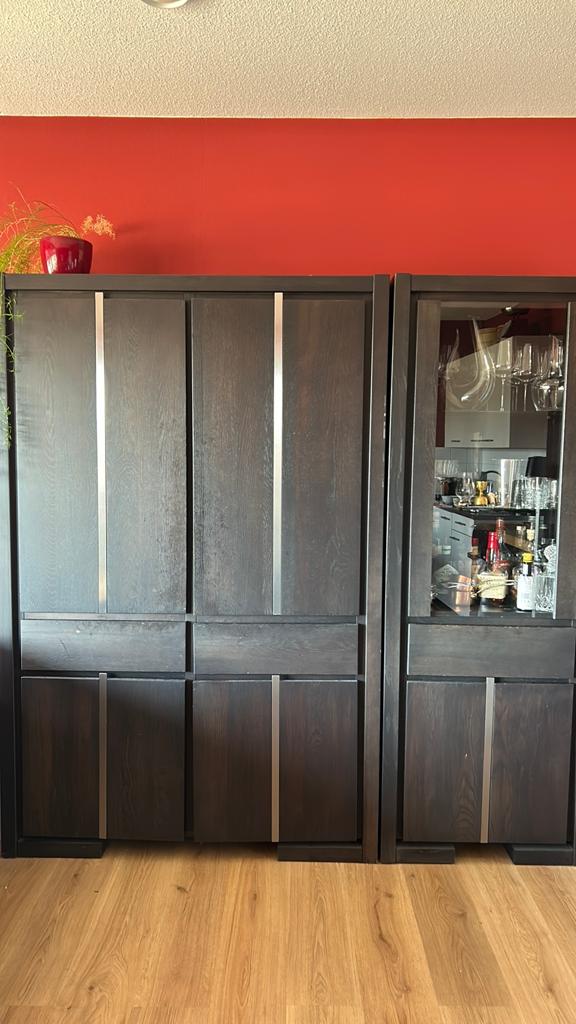 Massief houten kast., Antiek en Kunst, Ophalen