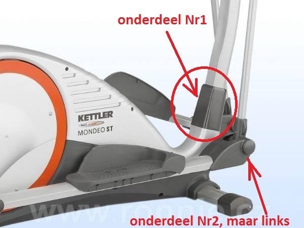 Nieuwe onderdelen voor Kettler Mondeo Crosstrainer, Ophalen of Verzenden, Nieuw, Kunststof, Crosstrainer