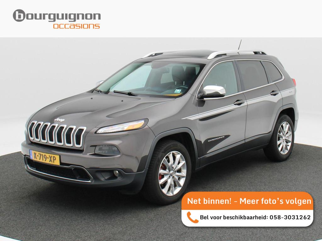 Jeep Cherokee 187 Pk 4x4 Automaat | Panorama dak | Stoel/Stu, Auto's, Jeep, Automaat, Gebruikt, 4 cilinders, Zwart