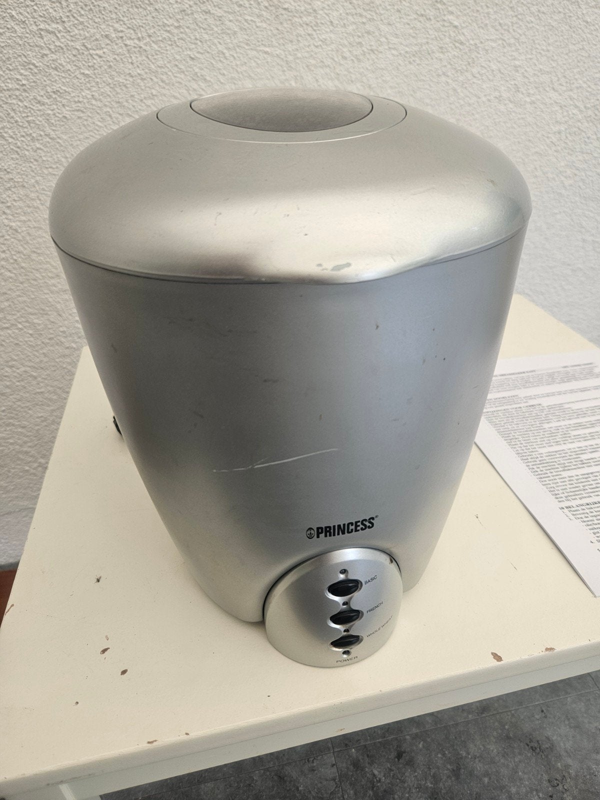 Princess Broodbakmachine - Zilver, Gebruikt, 800 tot 1200 gram deeg, Kijkvenster, Ophalen