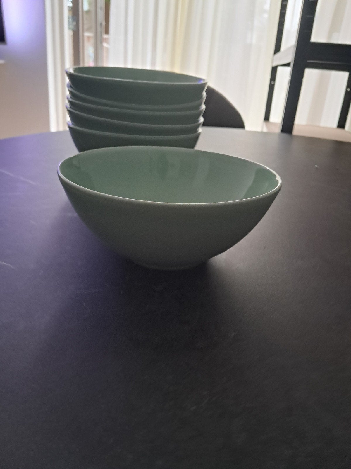 6x IKEA mintgroene schaaltjes - d 16 cm, h 11 cm, Ophalen, Gebruikt, IKEA, Schaal of Schalen