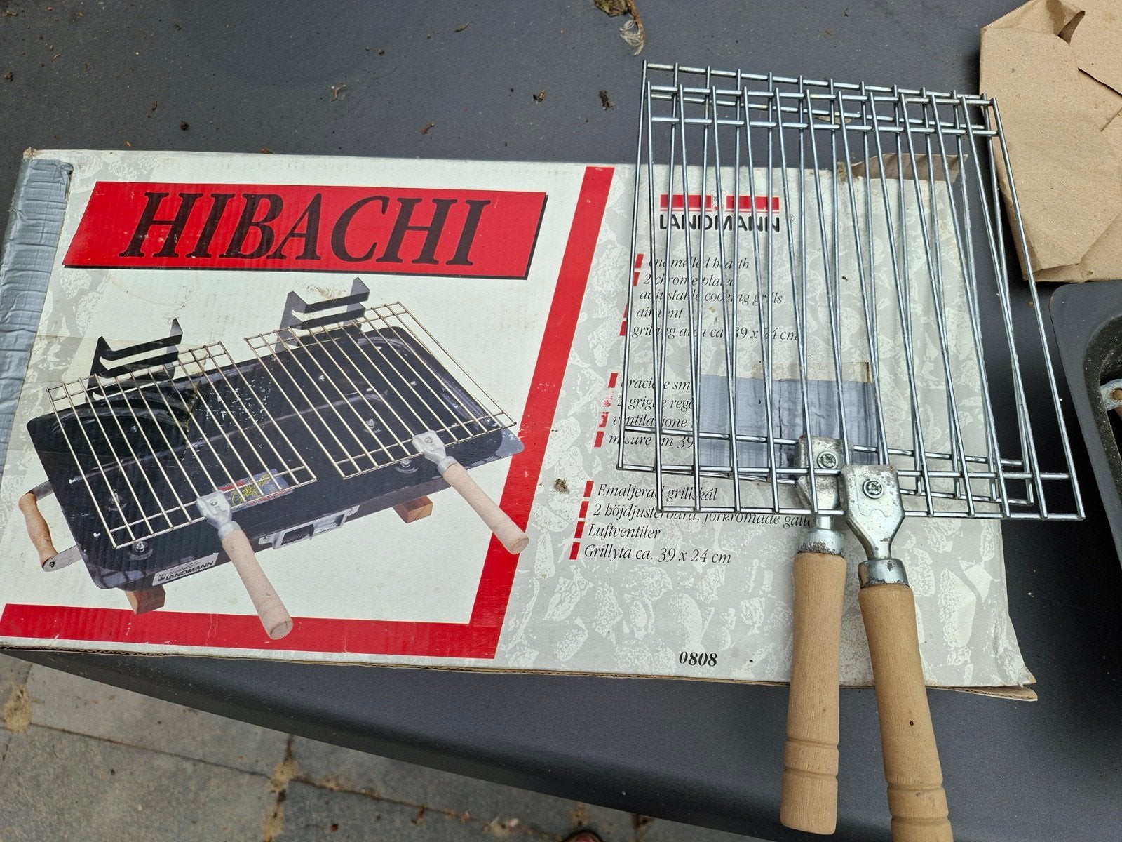 Hibachi barbecue, Tuin en Terras, Houtskoolbarbecues, Ophalen of Verzenden, Gebruikt, Landmann