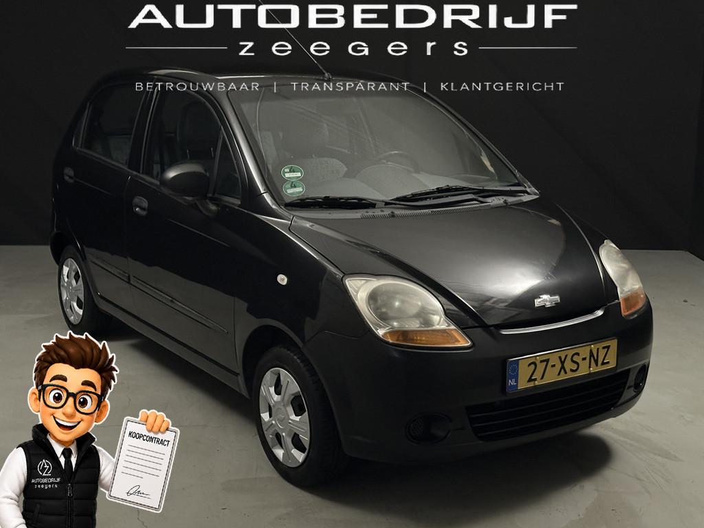 Chevrolet Matiz 0.8 Pure *zuinig*leuk* (bj 2007), Voorwielaandrijving, Gebruikt, Zwart, Origineel Nederlands
