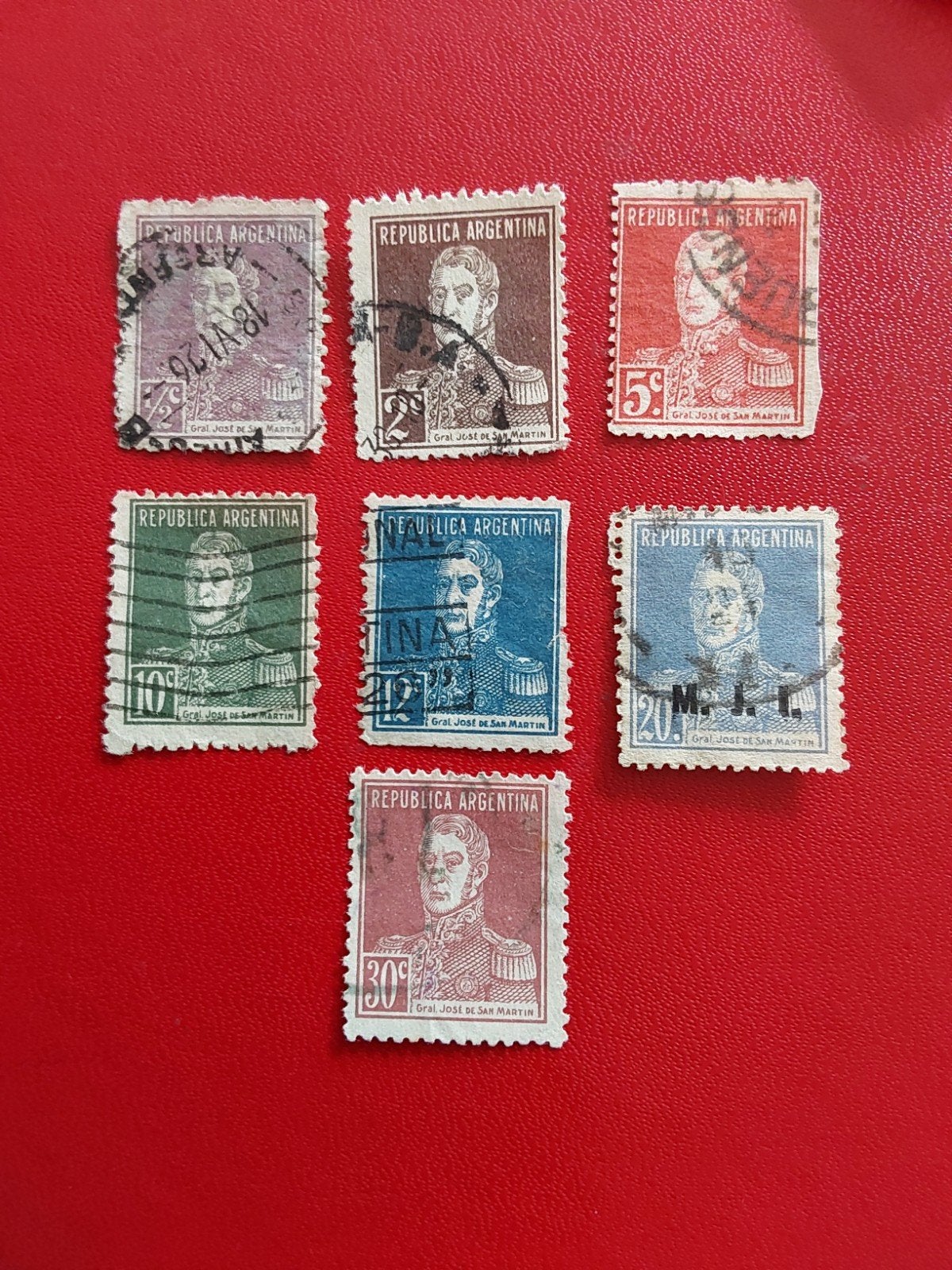 Postzegels Argentinië.  José de San Martin 1924 ( gest), Ophalen of Verzenden, Zuid-Amerika