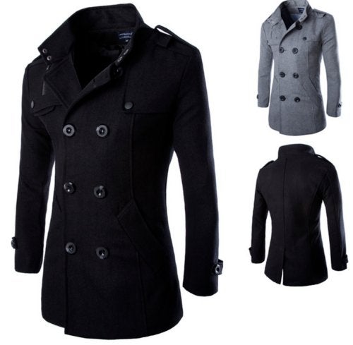 Nette heren jas (winter zwarte grijze mannen zakelijke), Kleding | Heren, Jassen | Winter, Verzenden, Nieuw, Overige kleuren