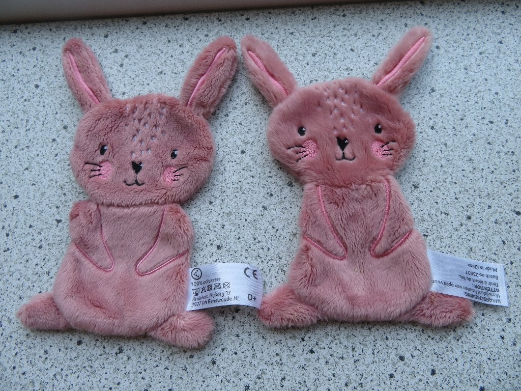 Roze velours knisperdoekje konijn konijntje van Kruidvat, Konijn, Ophalen of Verzenden, Zo goed als nieuw, Wasbaar