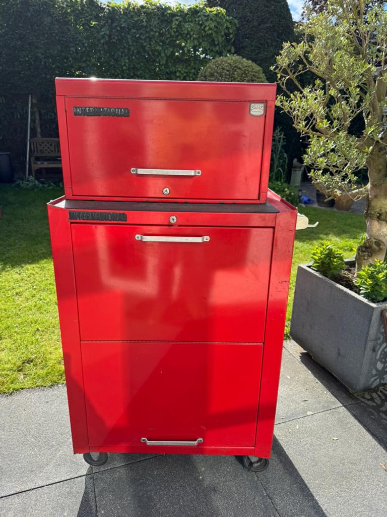 Grote International gereedschapswagen +  topkkist, 17 laden!, Ophalen