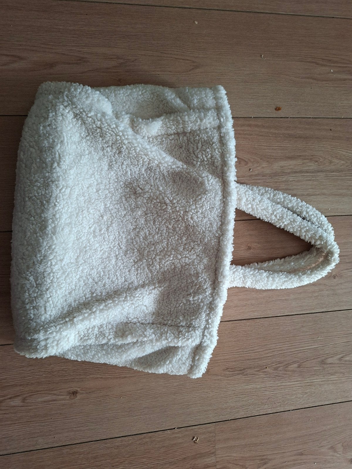 Witte teddy shopper tas - Zo goed als nieuw, Ophalen of Verzenden, Zo goed als nieuw, Wit, Shopper