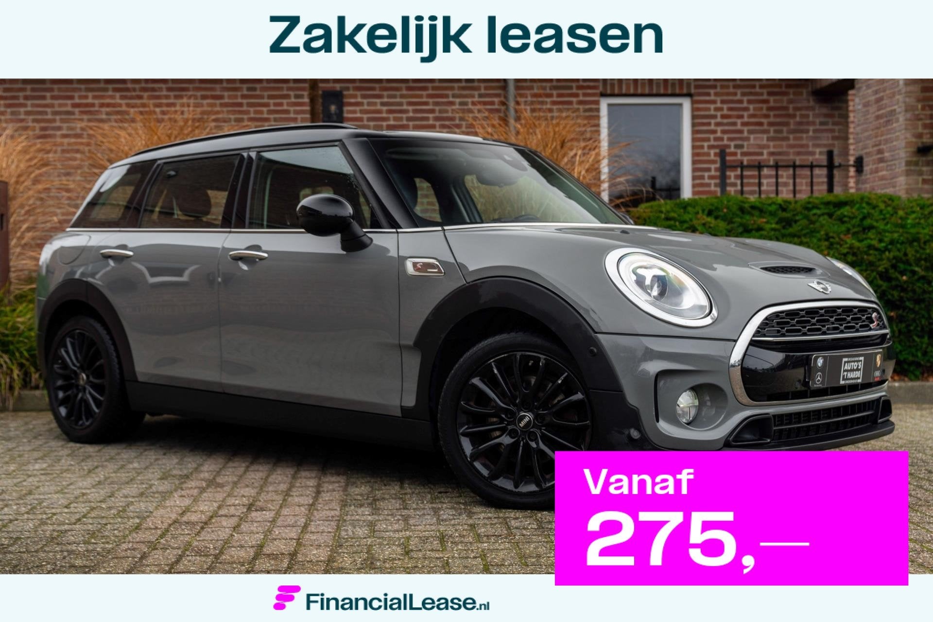 Mini Mini Clubman 2.0 Cooper S 192 PK Aut. Moonwalk Grey Ful, 1998 cc, Stof, Gebruikt, Automatische klimaatregeling