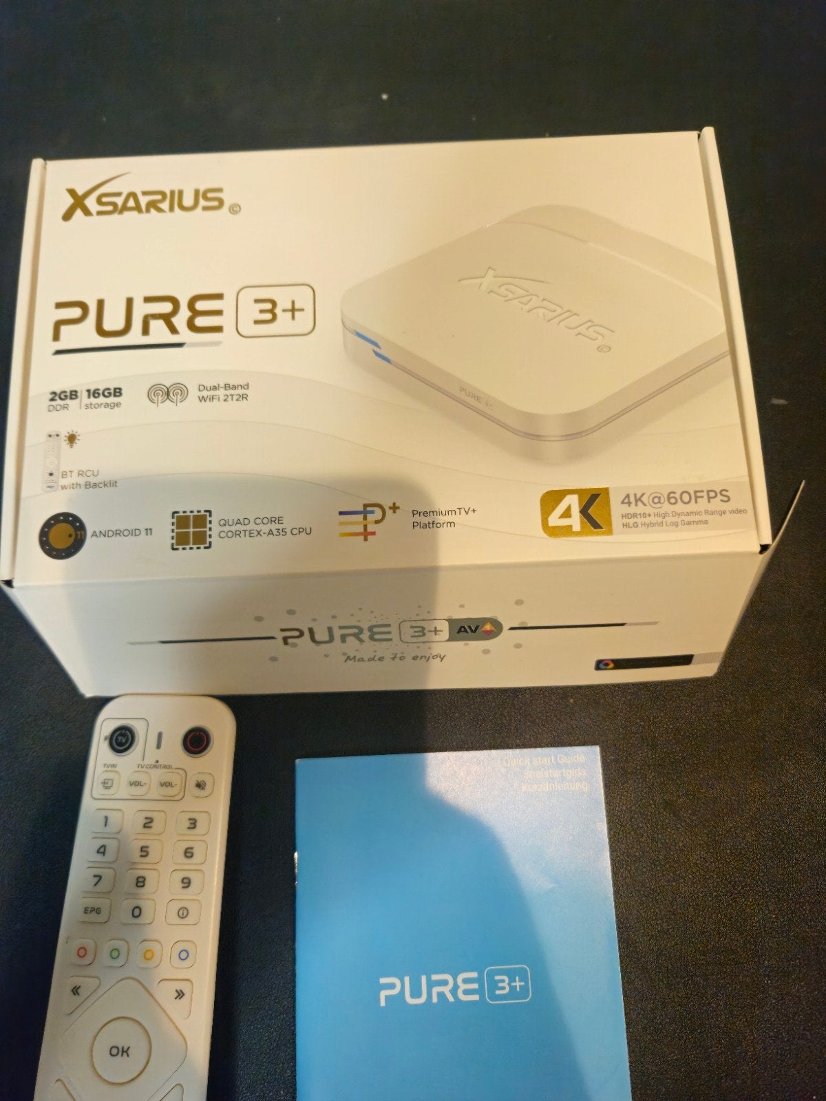 xarius pure 3 +Android box, Ophalen of Verzenden, Zo goed als nieuw, HDMI, Minder dan 500 GB