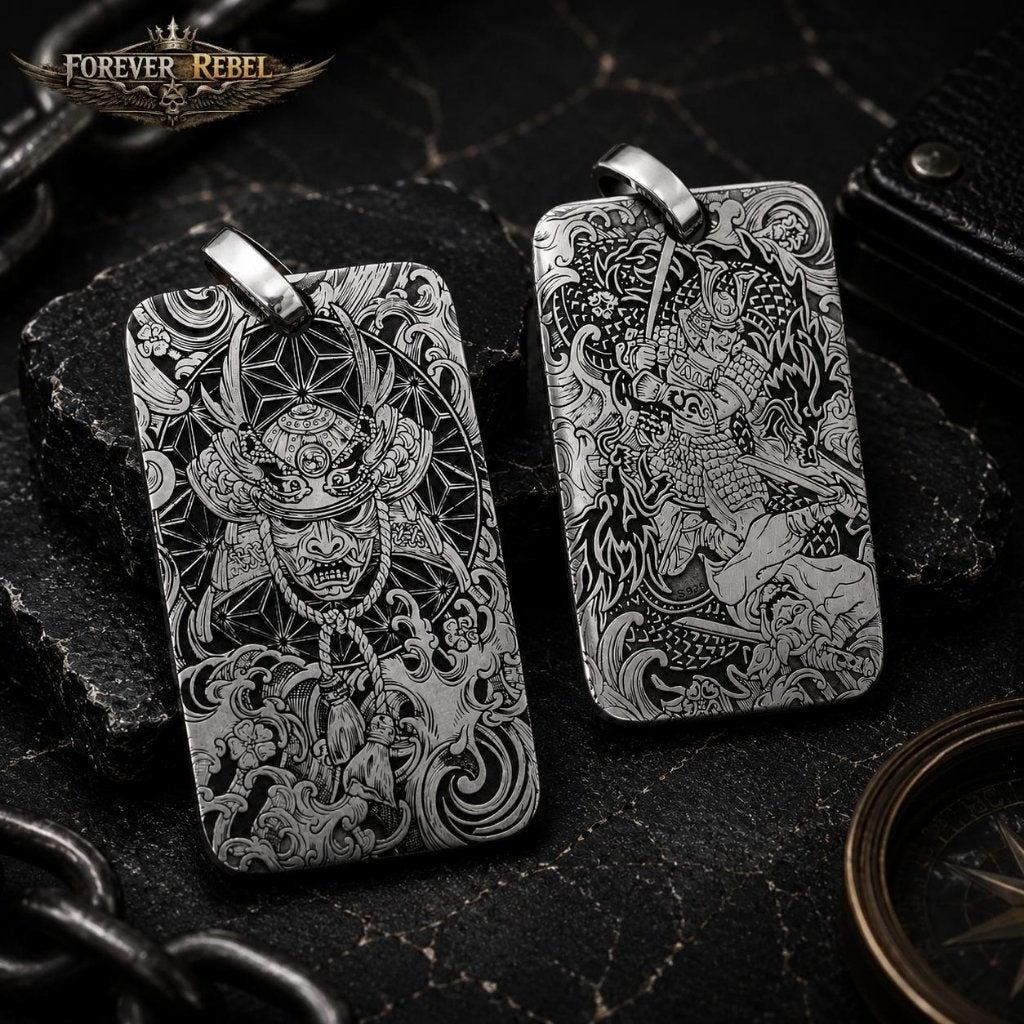 The Oni Mask - 925 Zilver, Foreverrebelmail@pm.me, Verzenden, Kruis of Symbool, Zilver