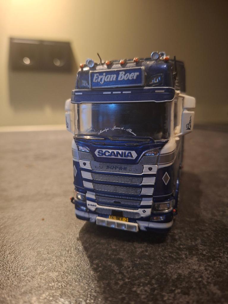 Tekno Scania S520 Erjan Boer met certificaat en doos., Hobby en Vrije tijd, Ophalen, Zo goed als nieuw, Overige typen