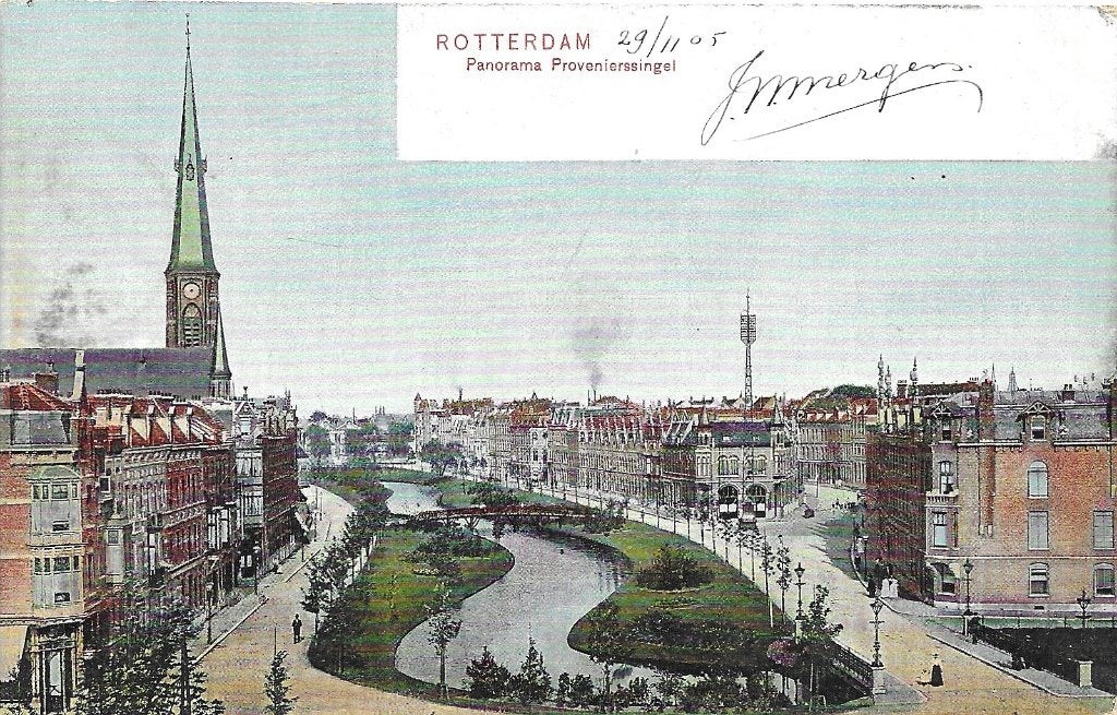 AK Rotterdam - Panorama Provenierssingel 1905, Verzenden, Voor 1920, Gelopen, Zuid-Holland