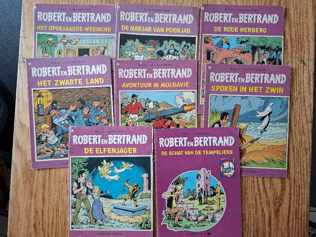 Robert en Bertrand stapel partij 8x evt los te koop of ruil, Gelezen, Willy Vandersteen, Ophalen of Verzenden, Meerdere stripboeken