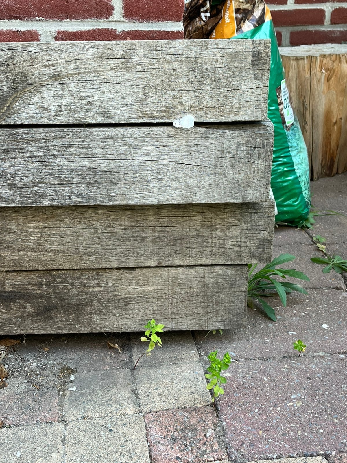 Palen balken hardhout, Ophalen, Gebruikt, Palen, Hardhout