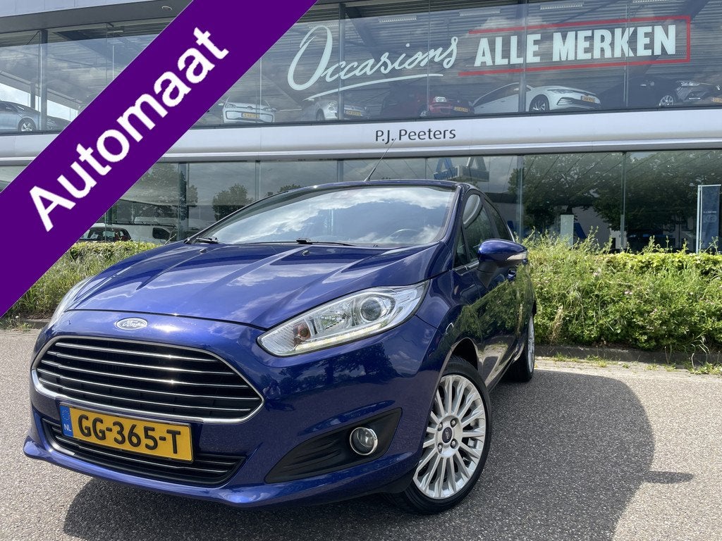 Ford Fiesta 1.0 EcoBoost Titanium Automaat Climate control -, Euro 6, Blauw, Origineel Nederlands, Bedrijf