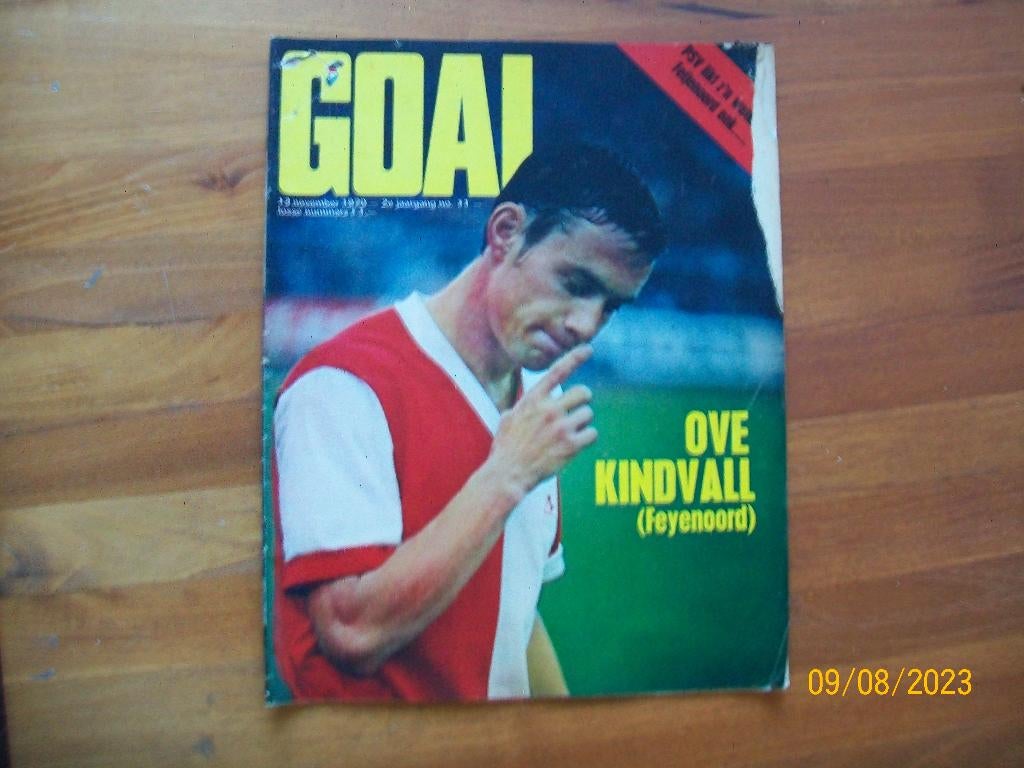 Goal nr. 11 - 1970 ( NOAD, Ceasar, Telstar, Kindvall), Verzamelen, Sportartikelen en Voetbal, Verzenden, Gebruikt, Feyenoord, Boek of Tijdschrift