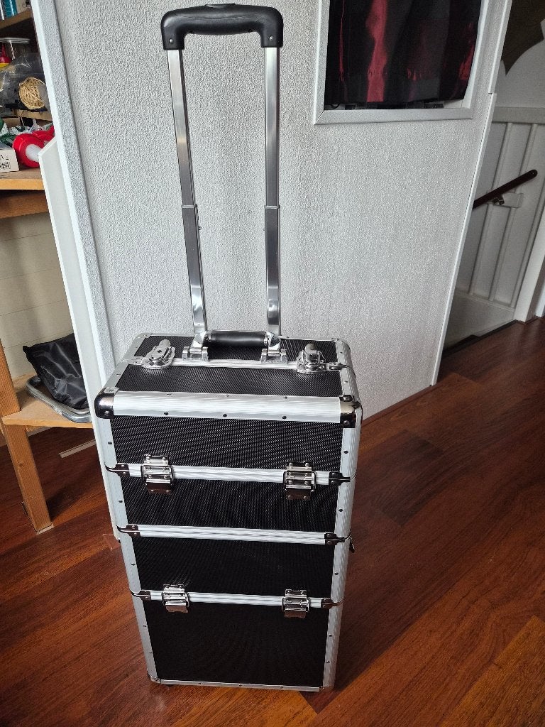 trolley beauty case, Ophalen, Zwart, Zo goed als nieuw, Met slot