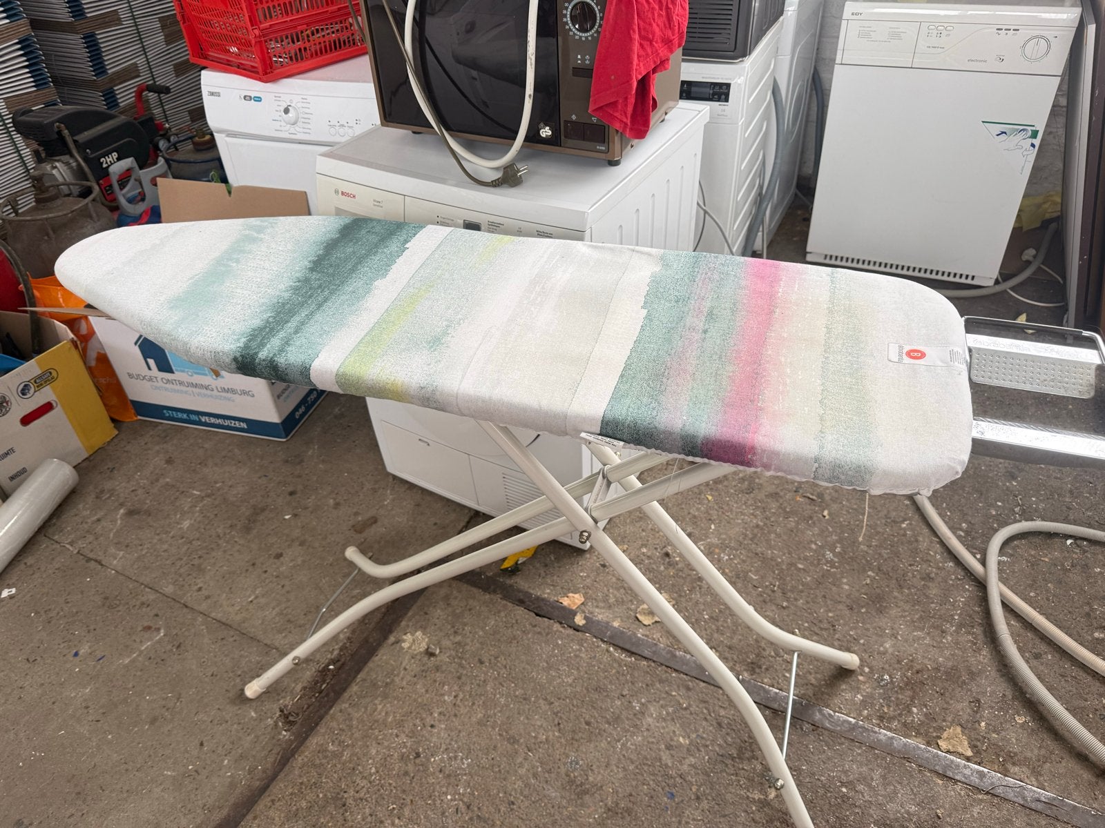 Brabantia Strijkplank met Kleurrijke Hoes, Ophalen of Verzenden, Gebruikt