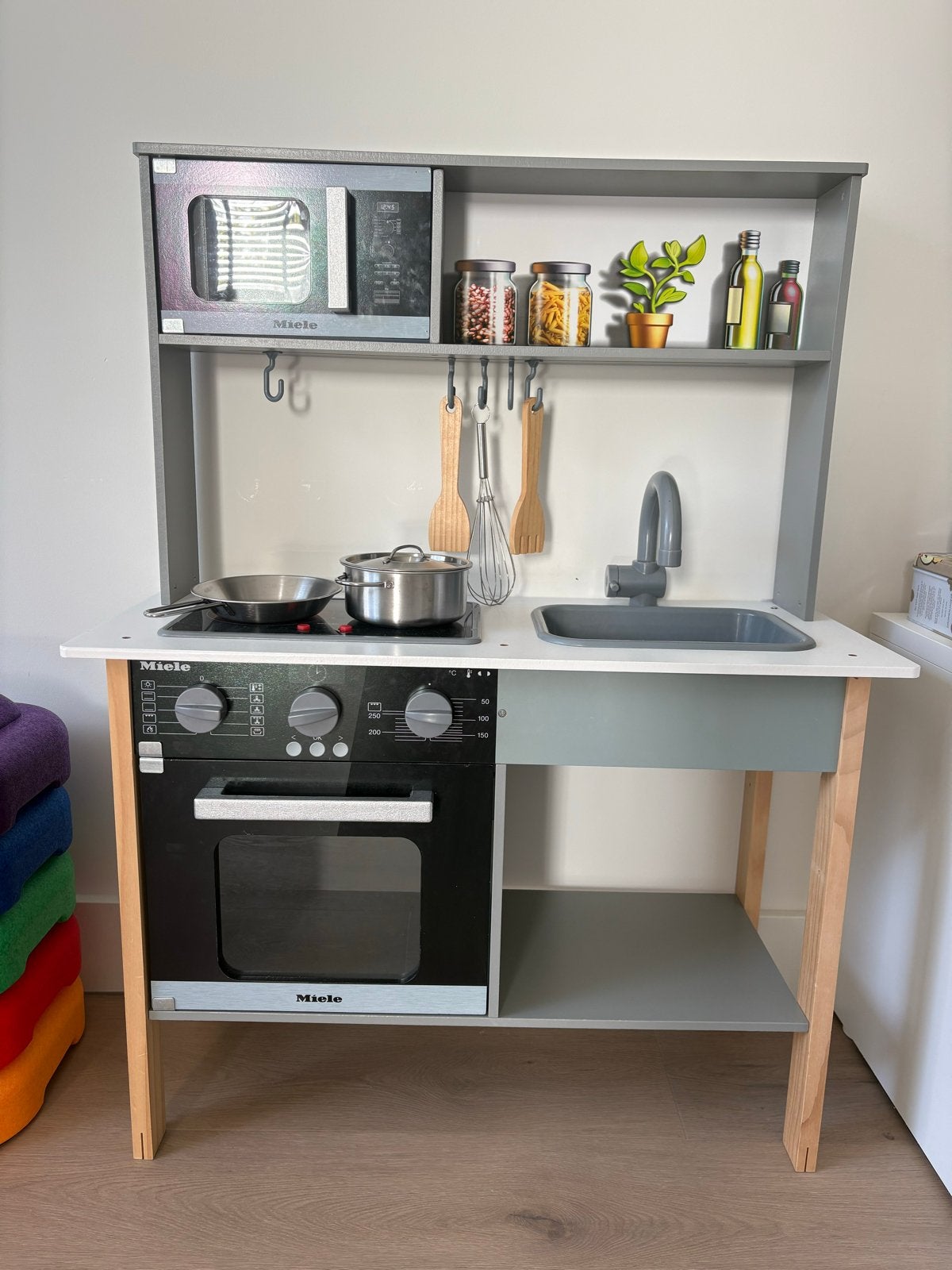 Miele Houten Speelkeuken met Accessoires, Ophalen of Verzenden, Zo goed als nieuw, Hout, Speelkeuken