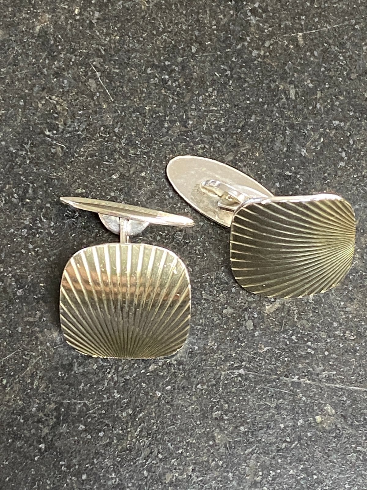 Zilver verguld manchetknopen, Ophalen of Verzenden, Zo goed als nieuw, Zilver, Verguld