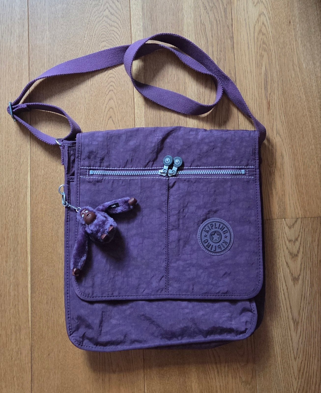 Kipling messenger schoudertas, Ophalen of Verzenden, Zo goed als nieuw, Paars, Schoudertas