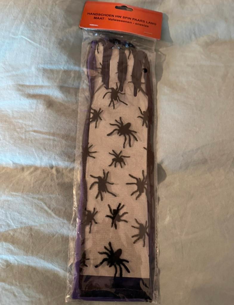 Handschoenen met spinnen nieuw, Ophalen of Verzenden, Nieuw, Halloween, Accessoires