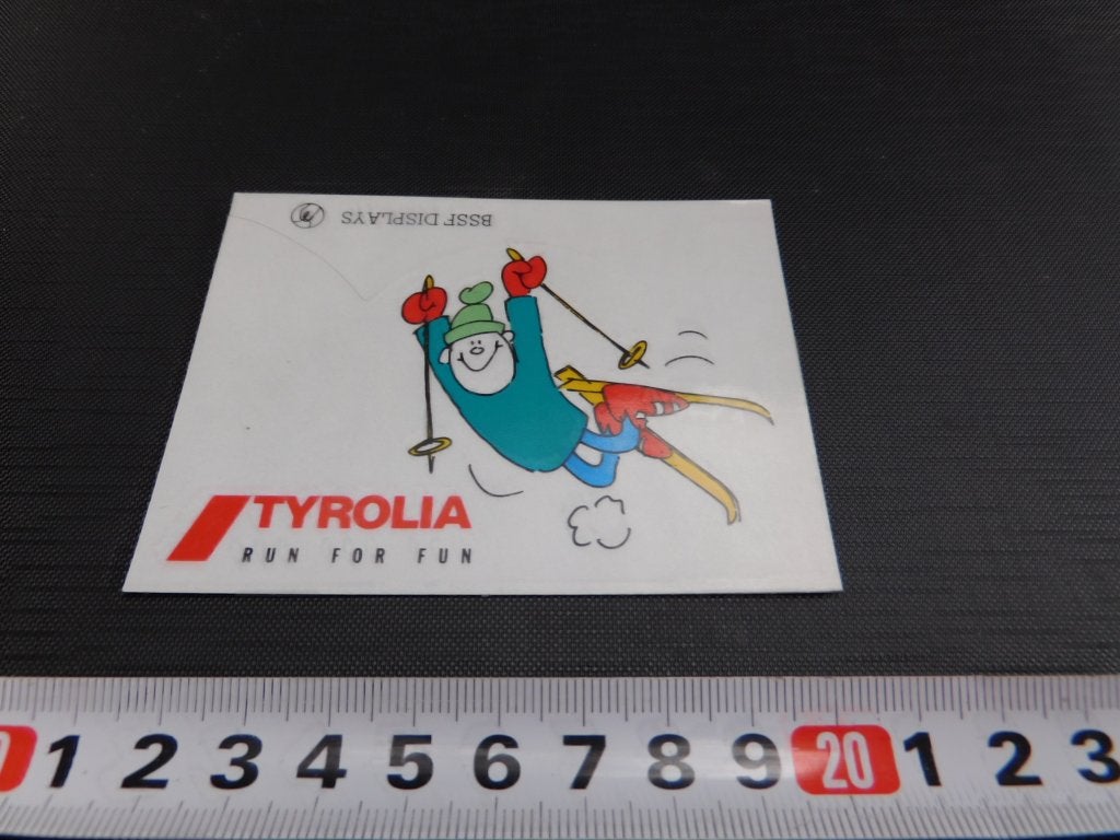 sticker TYROLIA run for fun  Ski, Ophalen of Verzenden, Zo goed als nieuw