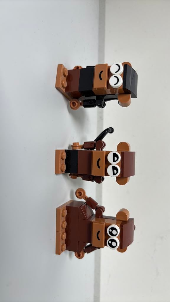 Lego aapjes horen zien en zwijgen, Kinderen en Baby's, Speelgoed | Duplo en Lego, Ophalen of Verzenden, Zo goed als nieuw