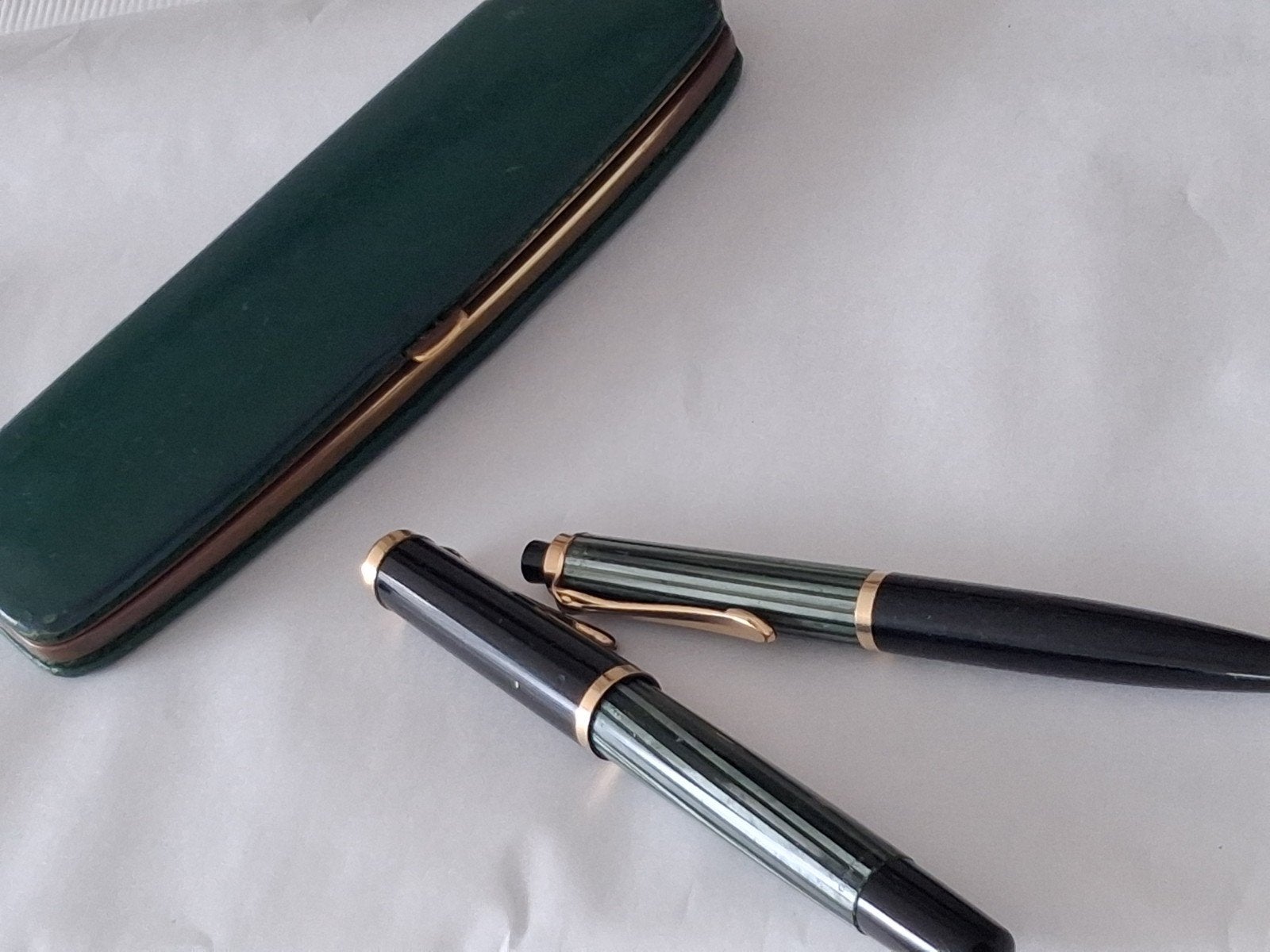 Pelikan 400 Gunter Waghner set uit  1950 in orginele groene, Ophalen of Verzenden, Zo goed als nieuw, Vulpen, Overige merken