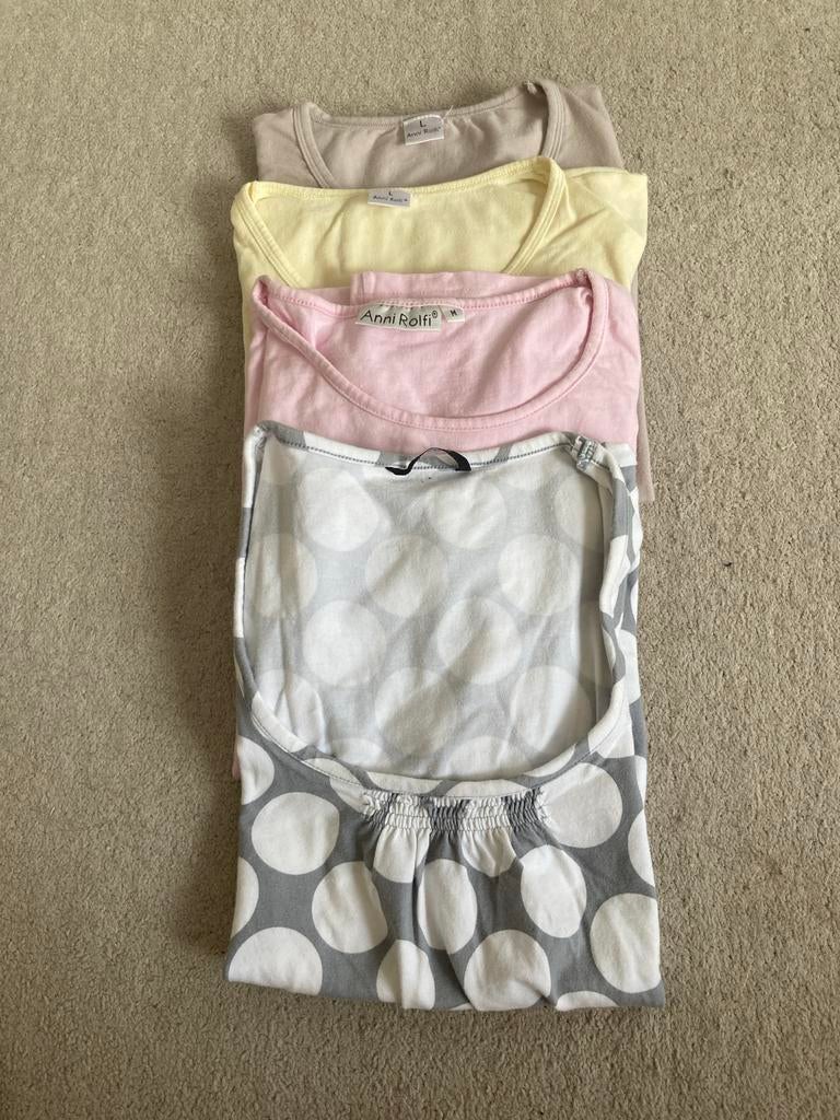 Anni Rolfi T-shirts en Hema t-shirt Maat  Large en Small, Kleding | Dames, T-shirts, Beige, Maat 42/44 (L), Ophalen of Verzenden