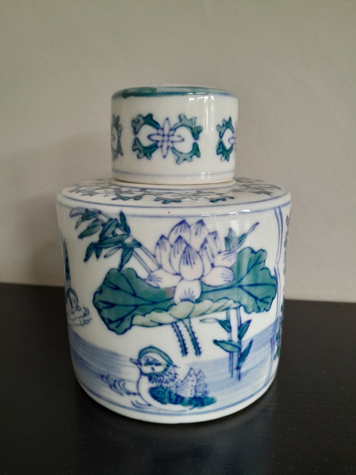 Porselein Chinese Gemberpot mandarijneend, Ophalen of Verzenden