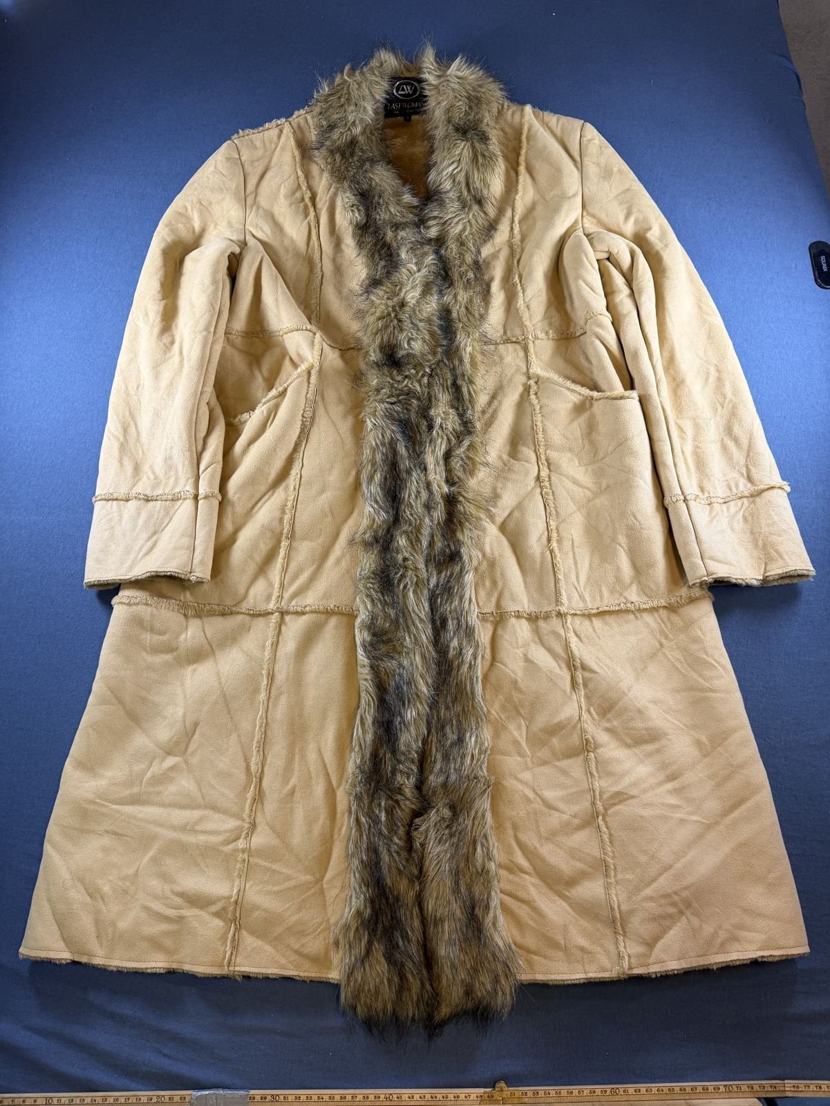 Vintage Dressing Afghaanse jas beige dames maat L, Bayline Vintage Trading, Verzenden, Beige, Maat 42/44 (L)