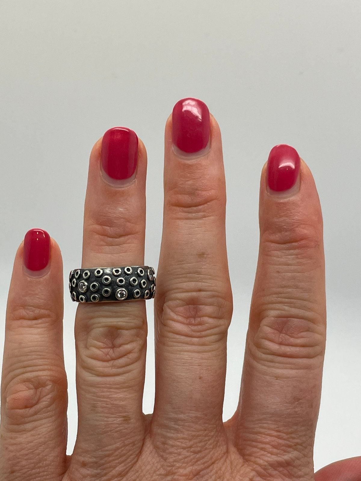 E130 Prachtige zilveren Pandora ring zirkonia maat 16, Ophalen of Verzenden, Kleiner dan 17, X, Dame