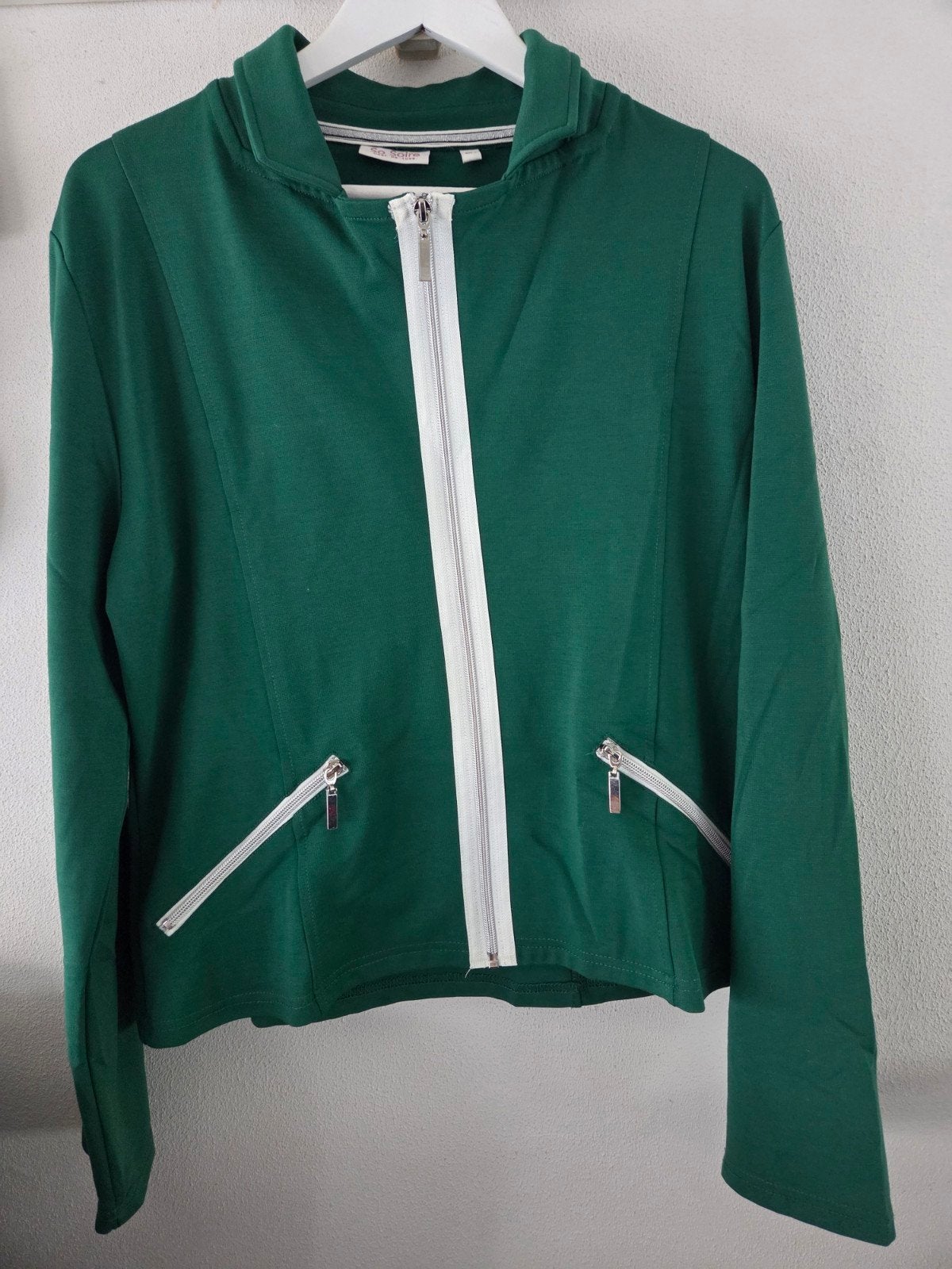 So Soire Groen Vest met Ritsen - Maat L, So Soire, Maat 42/44 (L), Ophalen of Verzenden, Zo goed als nieuw