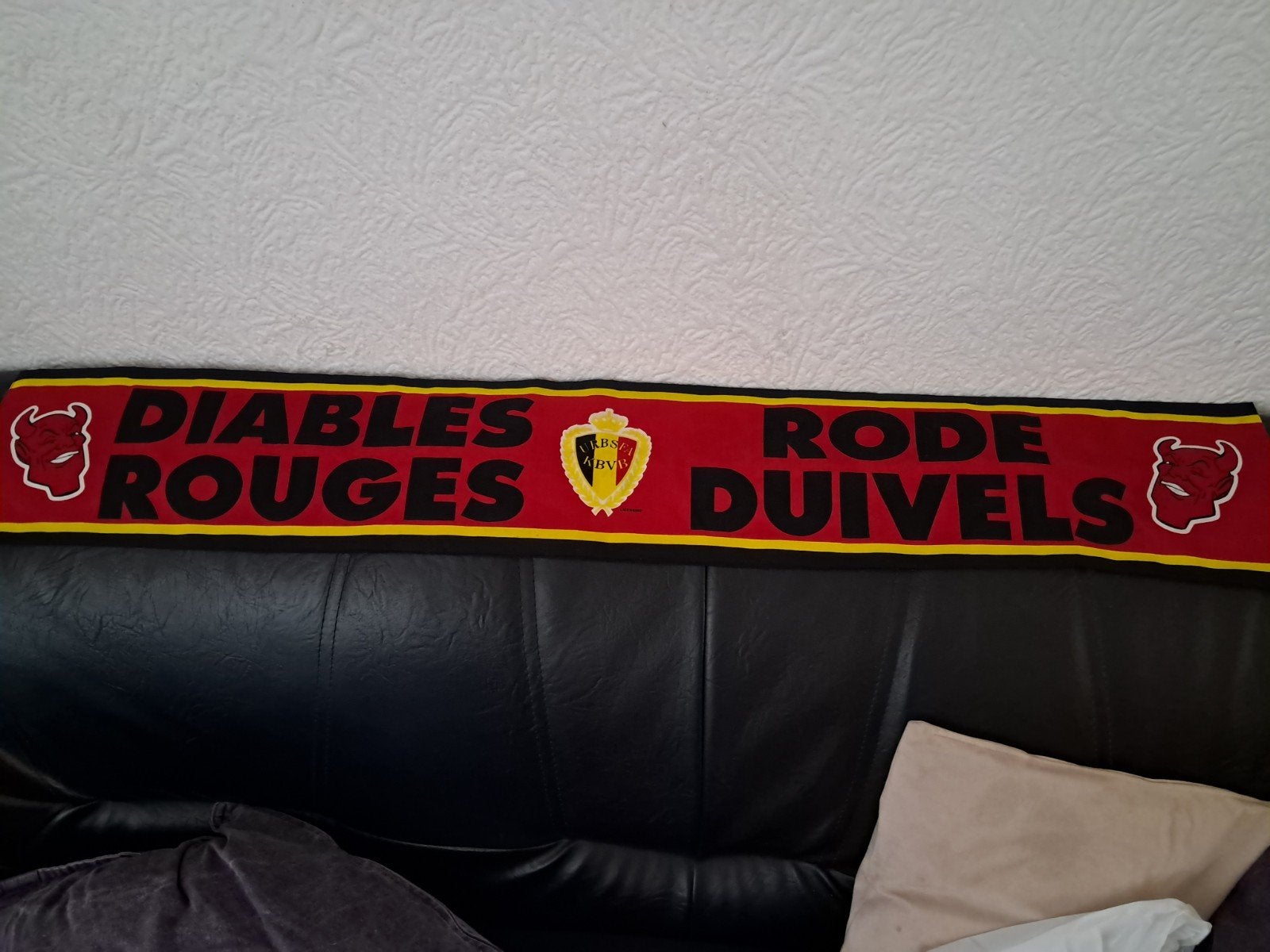 Vintage rode duivels sjaal, Ophalen of Verzenden, Buitenlandse clubs, Vaantje of Sjaal