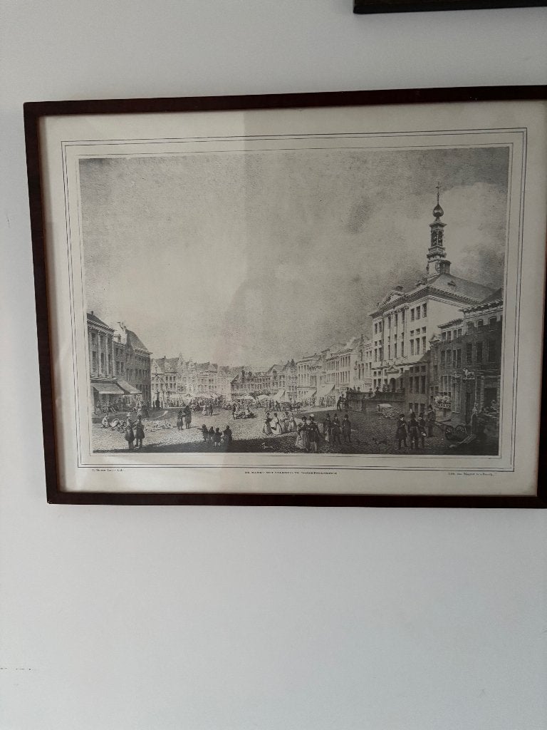 Stadhuis te - 's Hertogenbosch - Den Bosch, Antiek en Kunst, Ophalen of Verzenden