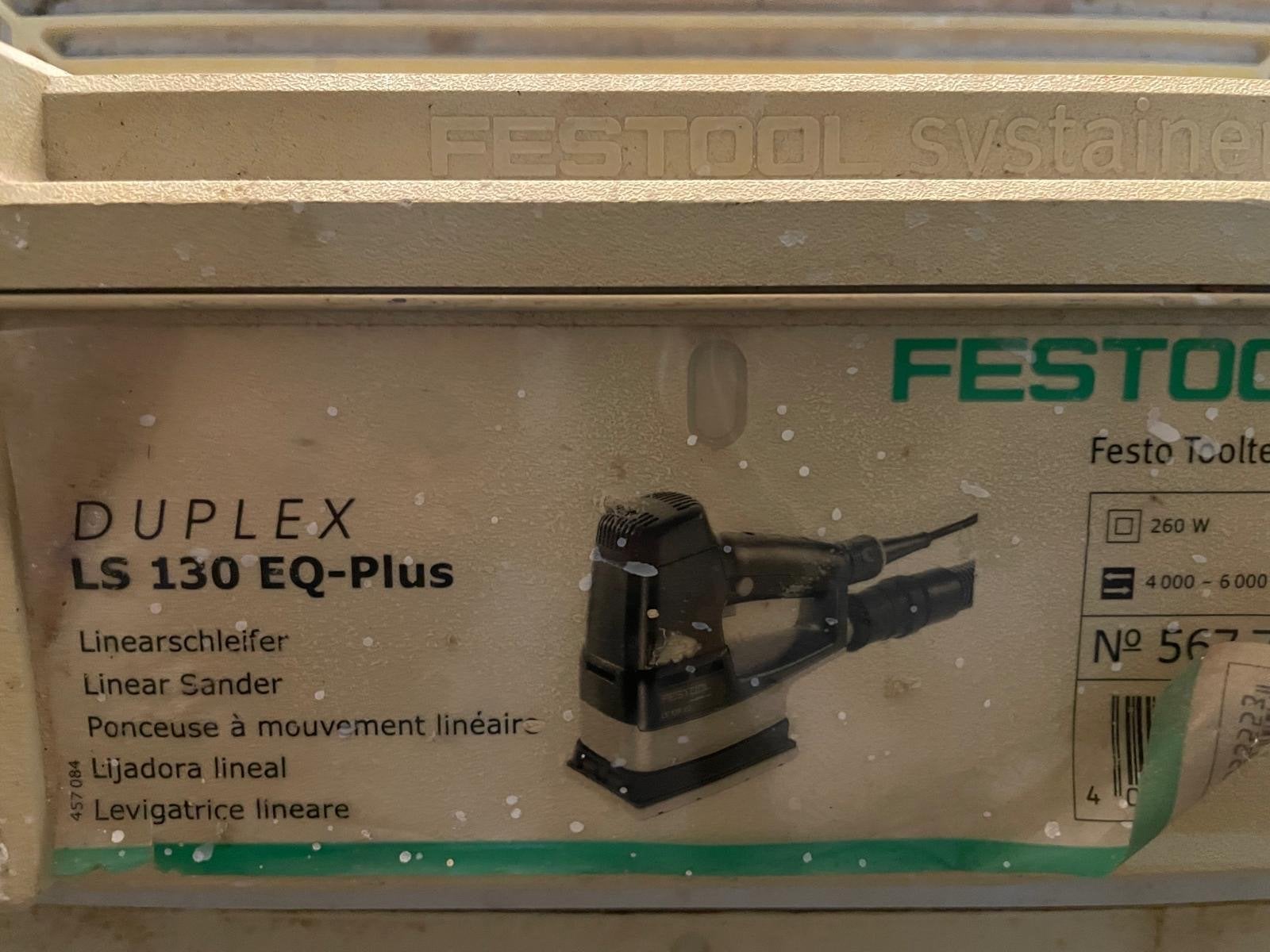 Festool Duplex LS 130 EQ PLUS lineaire schuurmachine, Ophalen, Gebruikt, Minder dan 600 watt, Overige typen