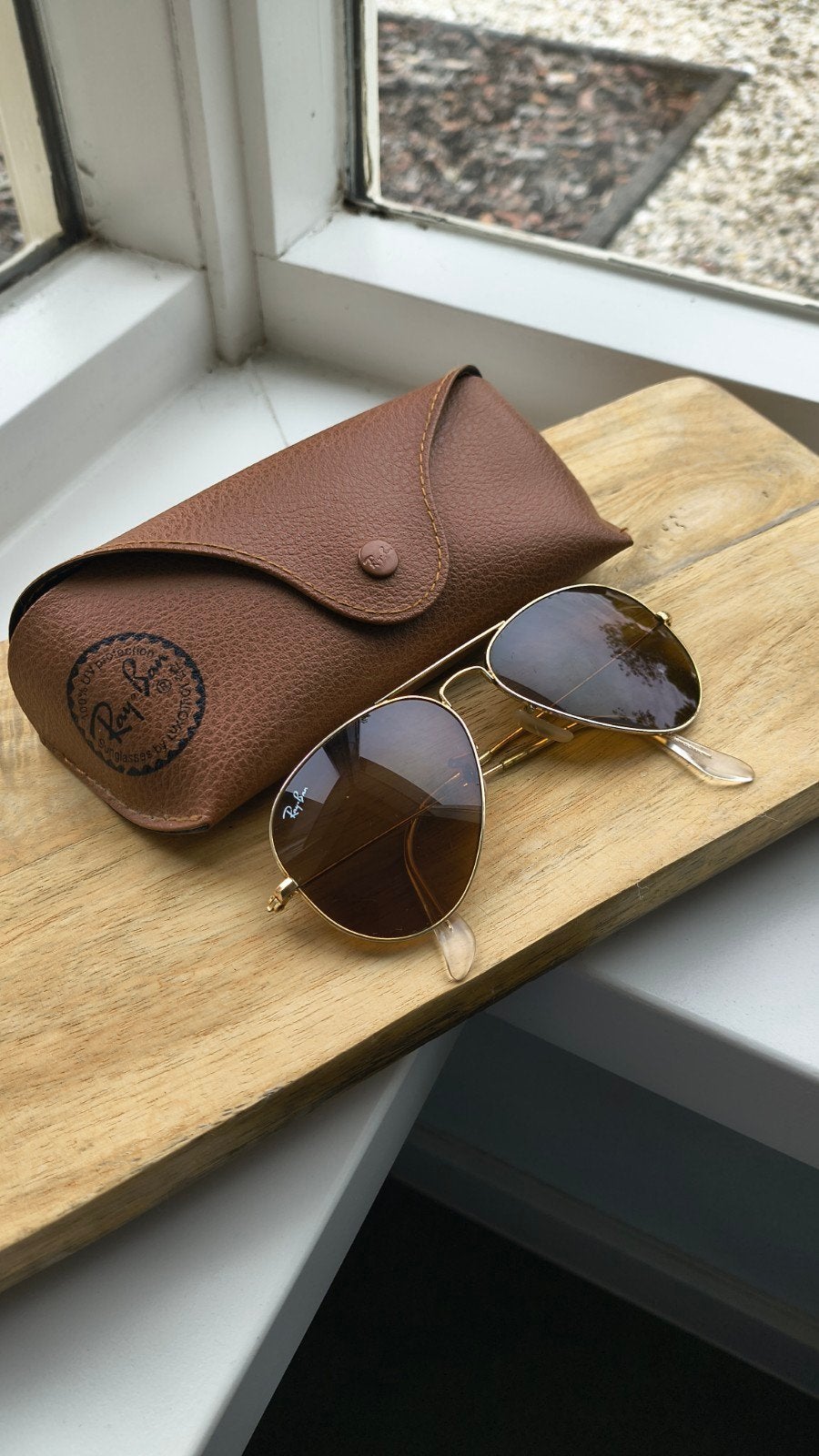 Mooie  Ray-Ban Aviator (Luxottica Italië)maat 50-14, Ophalen of Verzenden, Zo goed als nieuw, Ray-Ban