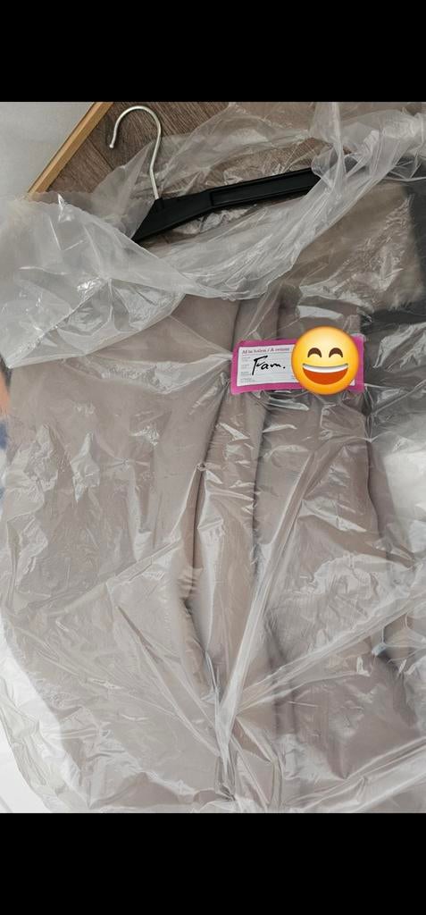 Nieuwe waveplooi gordijnen/overgordijnen taupe/beige, Ophalen of Verzenden, Nieuw, Beige