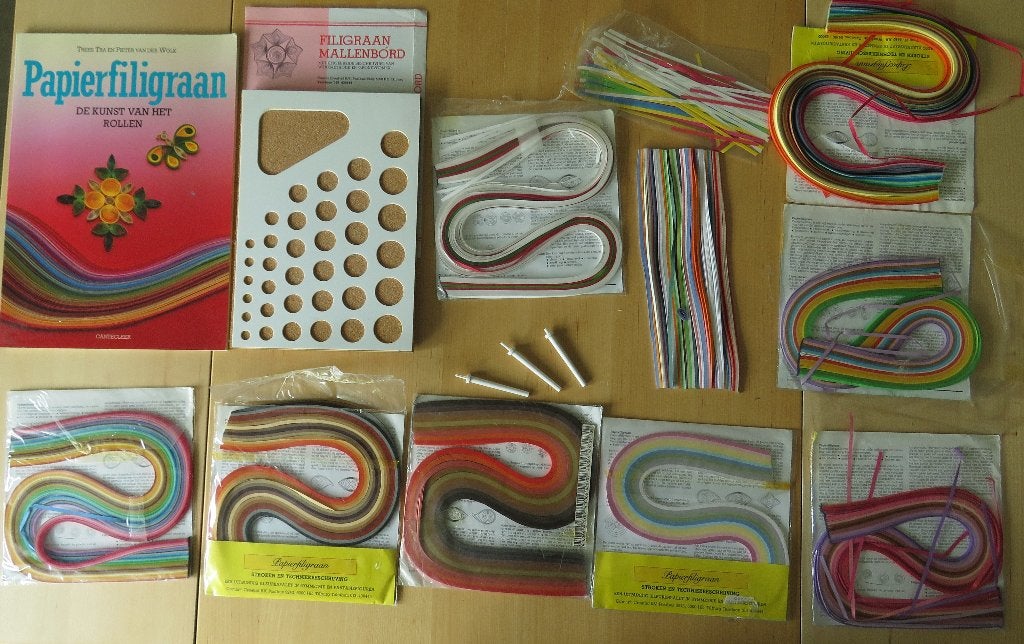 Papierfiligraan Set: Boek, Gereedschap & Veel Stroken, Ophalen, Knutselset