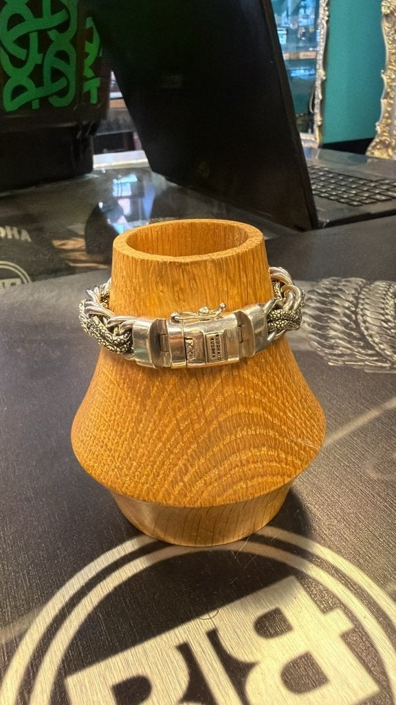 BUDDHA TO BUDDHA ARMBAND TYPE EVA D 18 CM € 499,00, Ophalen of Verzenden, Nieuw, Zilver, Zilver