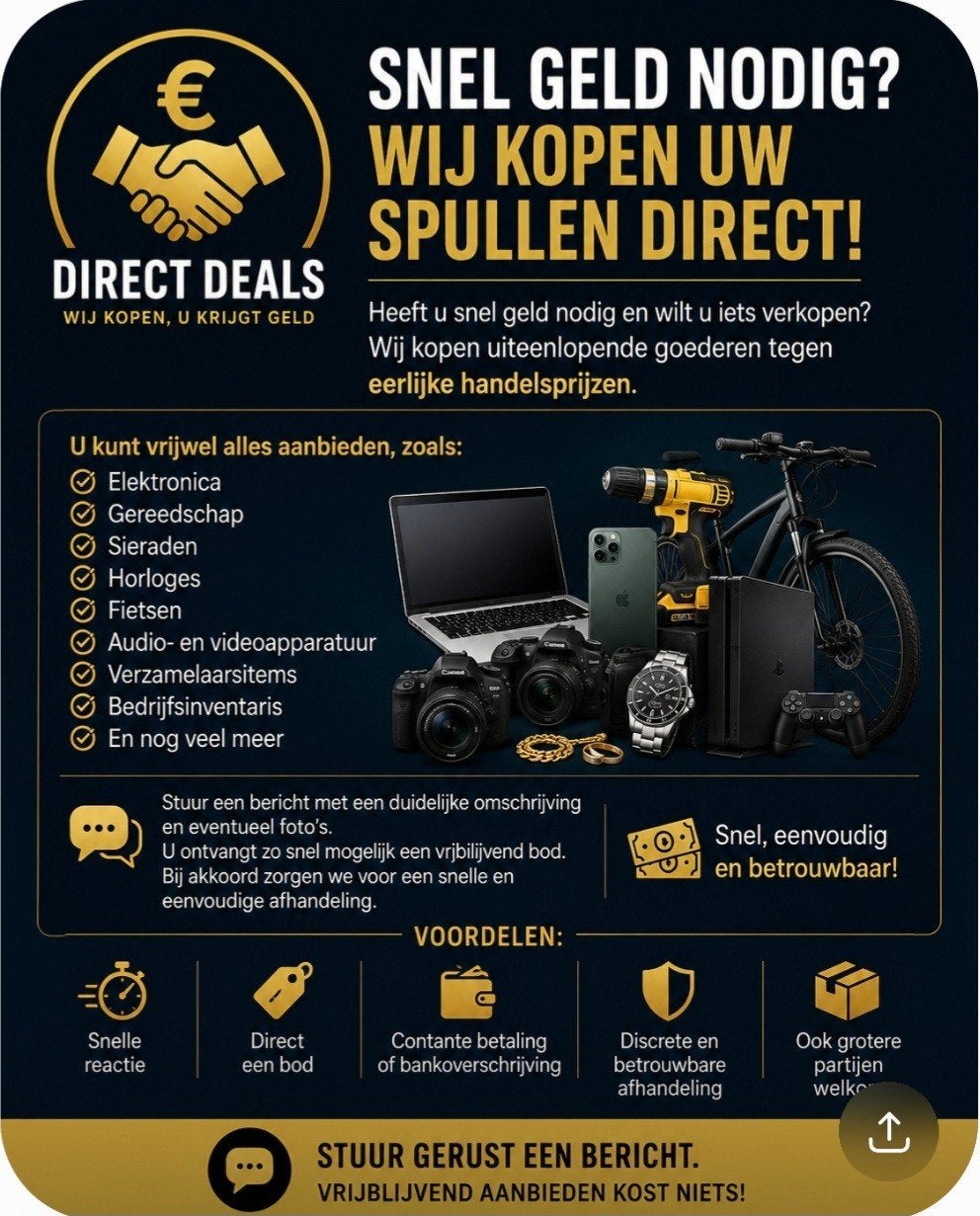 Snel geld nodig?. Wij kopen alles tegen handels prijzen, Ophalen of Verzenden