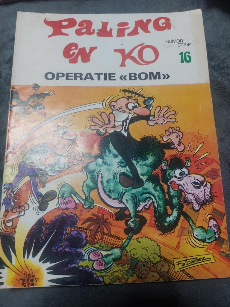 Paling en Ko - Operatie "BOM" - Humorstrip 16, Eén stripboek, Ophalen of Verzenden, Gelezen, Fali & Bozz