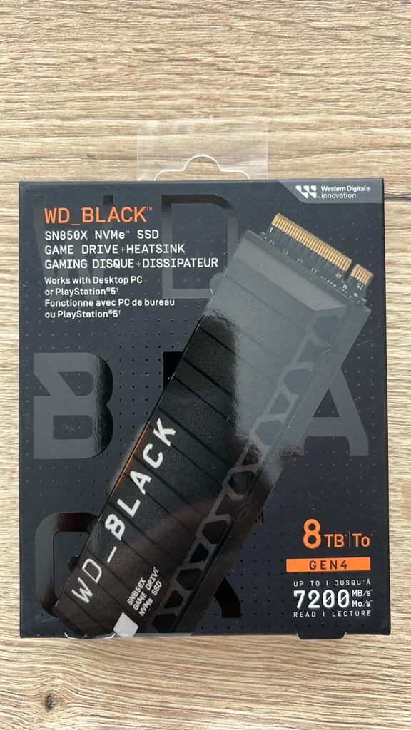 Western Digital Black SN850X 8TB met heatsink, Intern, Console, SSD, 8TB