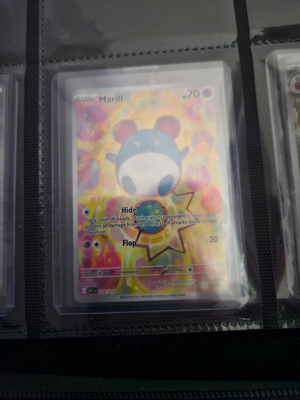 Pokemon Marill 232/217 Ascended Heroes, Ophalen of Verzenden, Zo goed als nieuw, Losse kaart, Foil