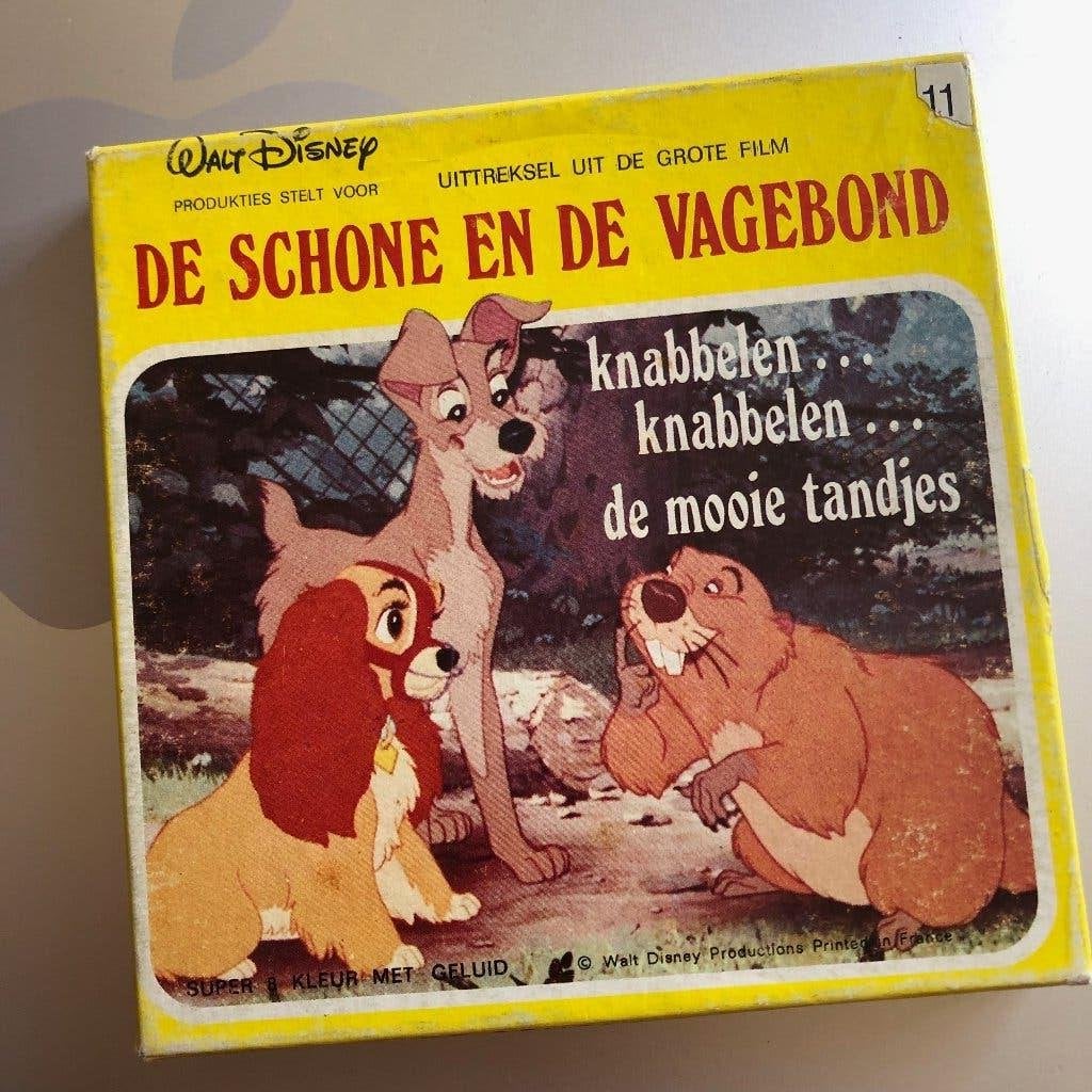 Lady en de Vagebond Disney "Knabbelen", Ophalen of Verzenden, 8mm film
