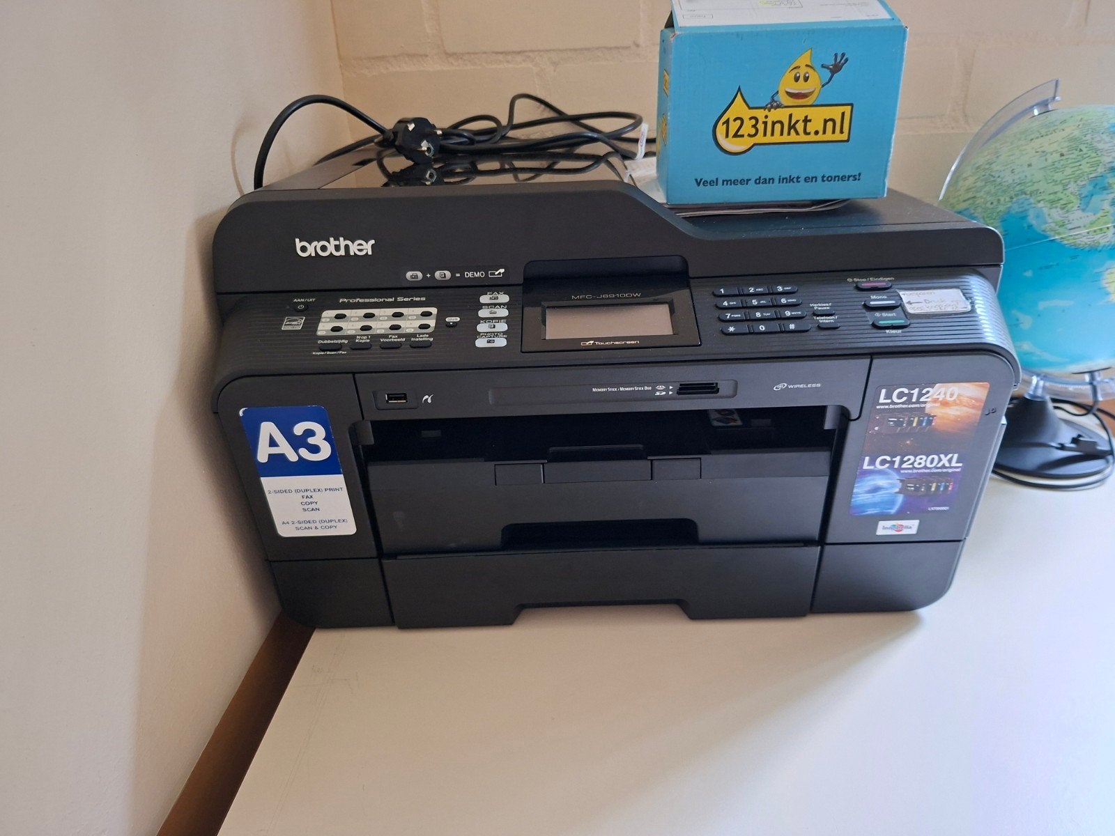 Brother All-in-one Printer, Kopieerapparaat, Fax + Inkt, Computers en Software, Gebruikt, Inkjetprinter, All-in-one, Ophalen of Verzenden
