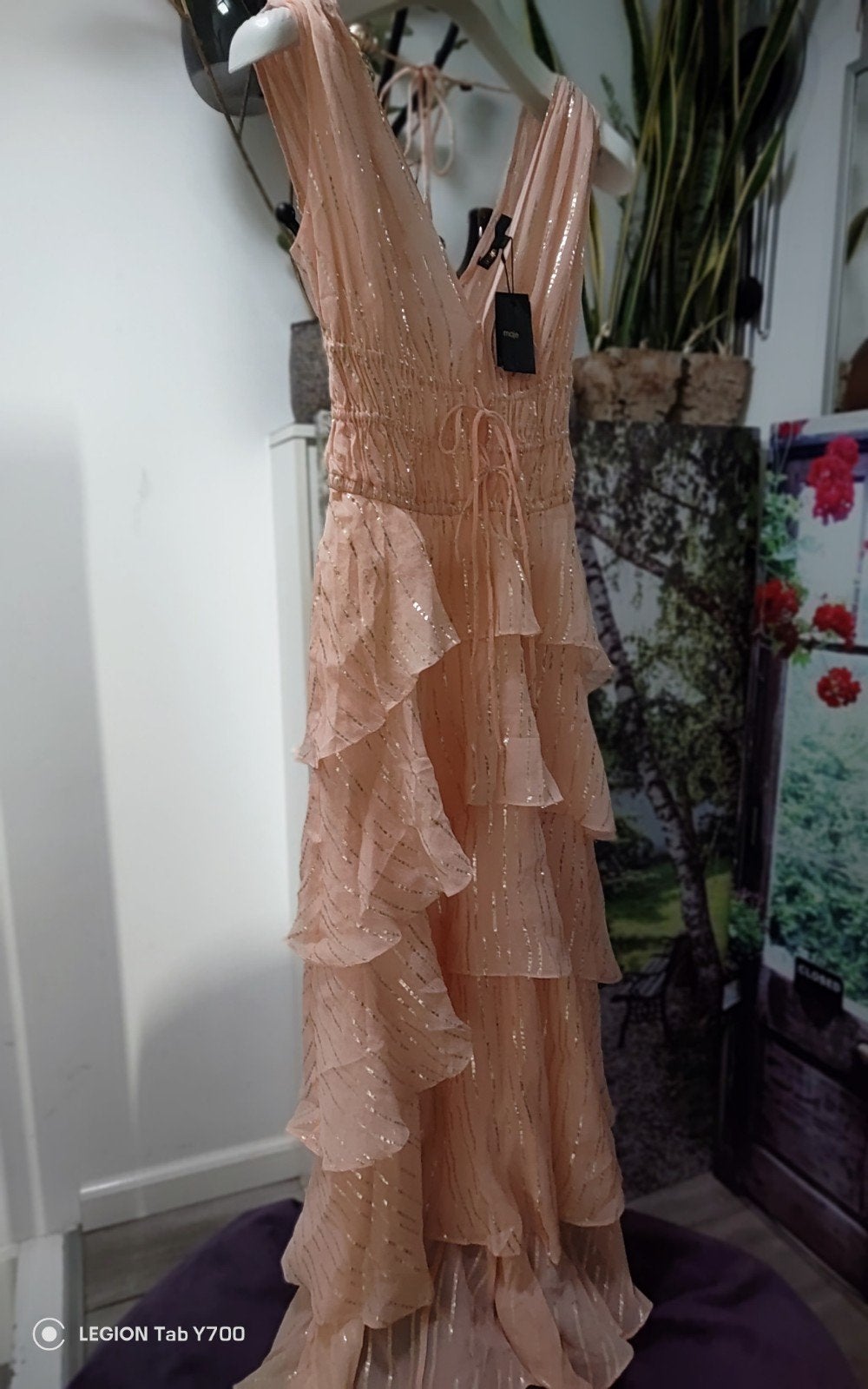 Maje Roze Maxi Jurk xs, Kleding | Dames, Jurken, Nieuw, Maat 34 (XS) of kleiner, Roze, Onder de knie, Ophalen of Verzenden