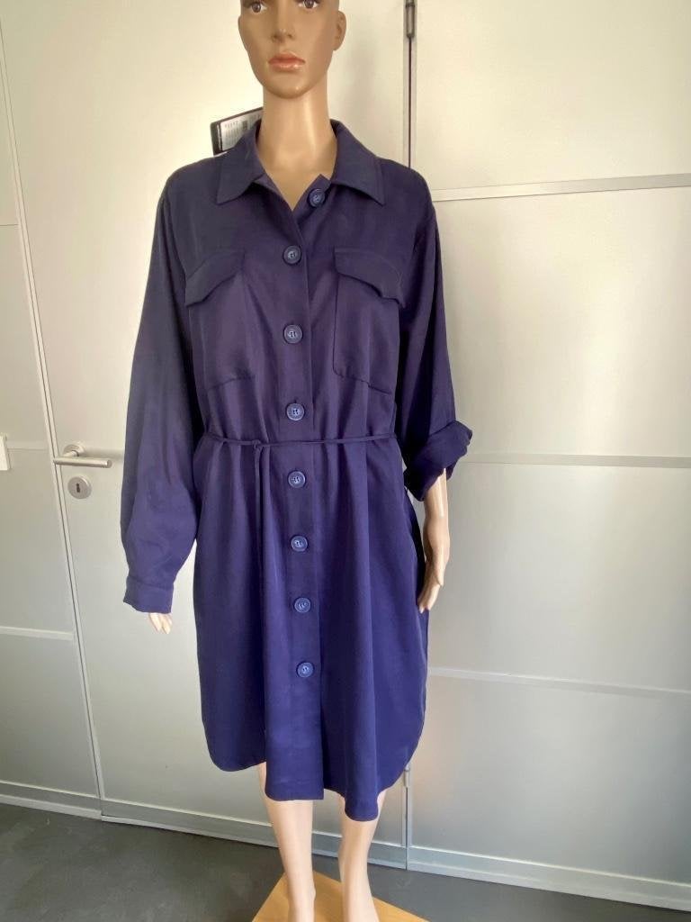 i296 Nieuw: Yesta maat 46+48=XL lang jasje vest blouse-jurk, Blauw, Maat 42/44 (L), Ophalen of Verzenden, Jasje